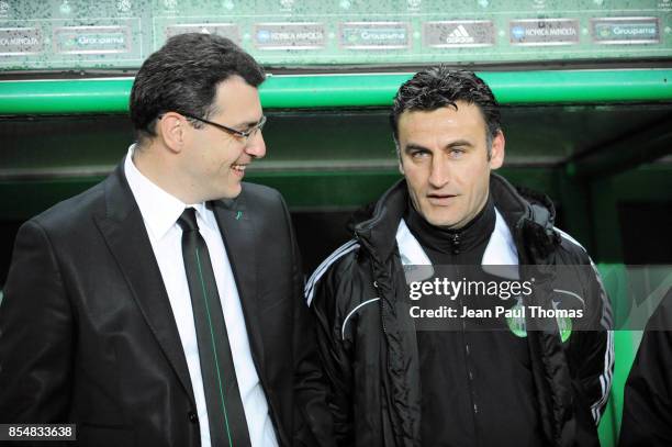 Damien COLLOMI - Christophe GALTIER - - Saint Etienne / Caen - 23eme journee de Ligue 1 -