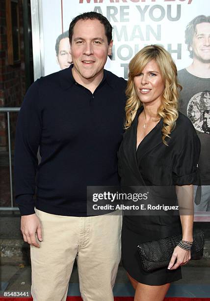 Actor Jon Favreau and Joya Tillem arrive at the premiere of "I Love You, Man" held at the Mann's Village Theater on March 17, 2009 in Westwood,...