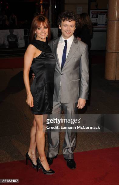 Michael Sheen and Lorraine Stewart attend the UK premiere of "The Damned United" at Vue West End on March 18, 2009 in London, England.