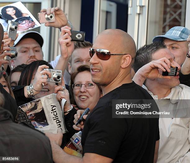 Vin Diesel attends "La fille RER" Premiere on March 16, 2009 at La Cinematheque in Paris, France