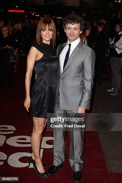 Michael Sheen and Lorraine Stewart attend the world premiere of The Damned United at The Vue, West End on March 18, 2009 in London, England.