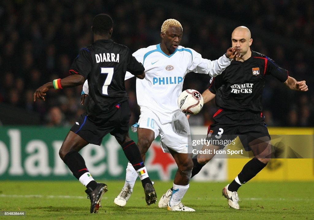 DIARRA / Arouna KONE / CRIS - Lyon / Psv Eindhoven - 08.03.2006 - 8eme Finale retour- Champions League 2005/2006 -