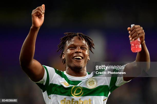 Dedryck Boyata defender of Celtic FC celebrates during the Champions League Group B match between RSC Anderlecht and Celtic FC on September 27, 2017...