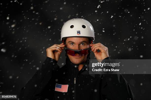 Freestyle Skier Mac Bohonnon poses for a portrait during the Team USA Media Summit ahead of the PyeongChang 2018 Olympic Winter Games on September...