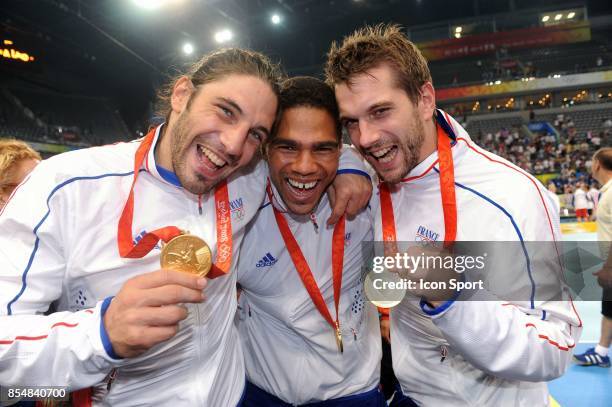 Bertrand GILLE / Daniel NARCISSE / Guillaume GILLE - - France / Islande - Finale - Jeux Olympiques Pekin 2008 ,