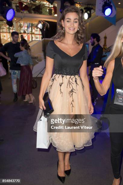 Elisa Bachir Bey attends the Christophe Guillarme show as part of the Paris Fashion Week Womenswear Spring/Summer 2018 on September 27, 2017 in...