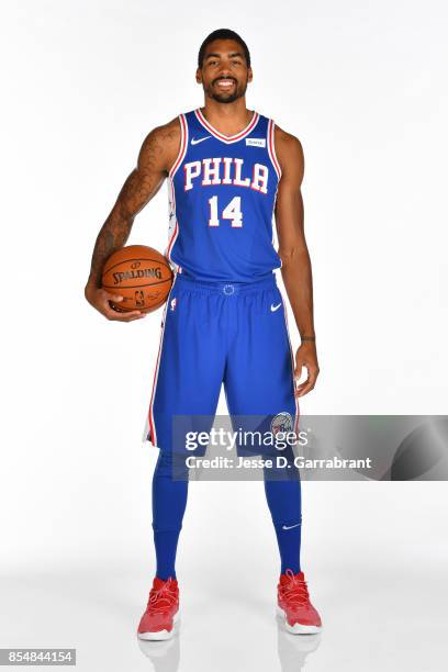 James Michael McAdoo of the Philadelphia 76ers poses for a portrait during 2017-18 NBA Media Day on September 25, 2017 at Wells Fargo Center in...