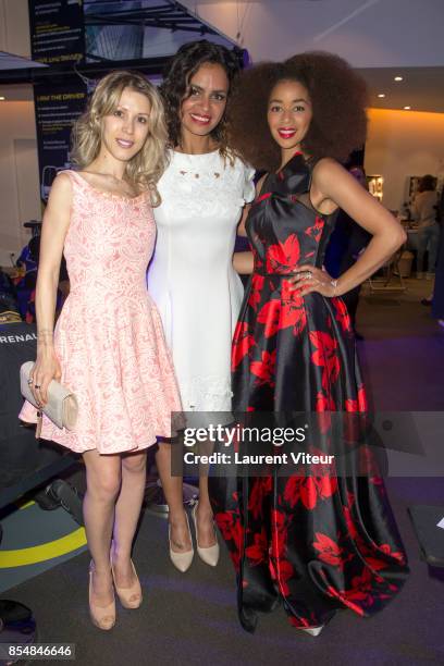 Tristane Banon, Laurence Roustandjee and Aurelie Konate attend the Christophe Guillarme show as part of the Paris Fashion Week Womenswear...