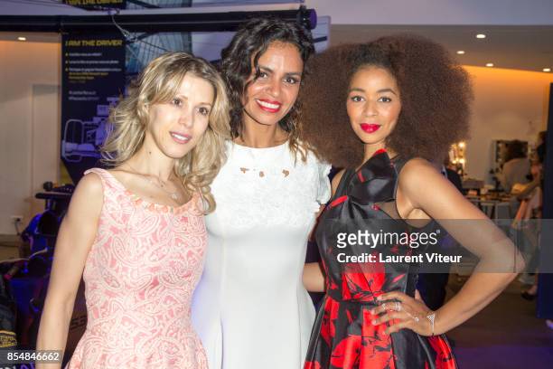 Tristane Banon, Laurence Roustandjee and Aurelie Konate attend the Christophe Guillarme show as part of the Paris Fashion Week Womenswear...