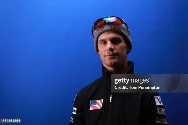 Freestyle Skier Mac Bohonnon poses for a portrait during the Team USA Media Summit ahead of the PyeongChang 2018 Olympic Winter Games on September...