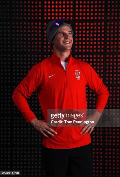 Freestyle Skier Mac Bohonnon poses for a portrait during the Team USA Media Summit ahead of the PyeongChang 2018 Olympic Winter Games on September...