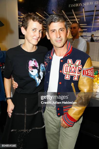 Sarah Lerfel Andelman and Andre Saraiva attend the Betak Cocktail at Colette as part of the Paris Fashion Week Womenswear Spring/Summer 2018 on...