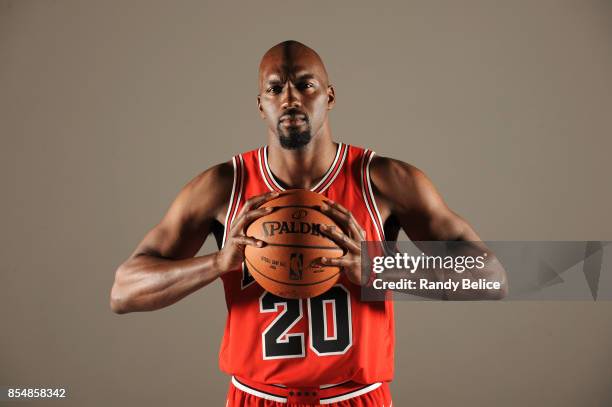 Quincy Pondexter of the Chicago Bulls poses for a portrait during the 2017-18 NBA Media Day on September 25, 2017 at the United Center in Chicago,...