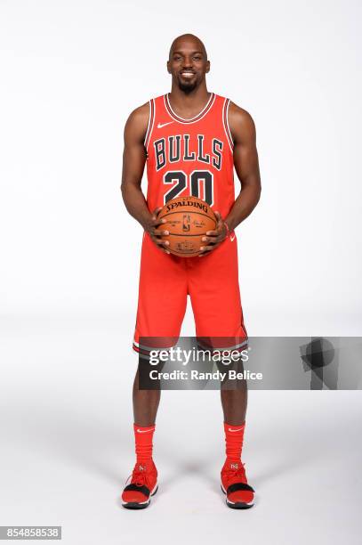 Quincy Pondexter of the Chicago Bulls poses for a portrait during the 2017-18 NBA Media Day on September 25, 2017 at the United Center in Chicago,...