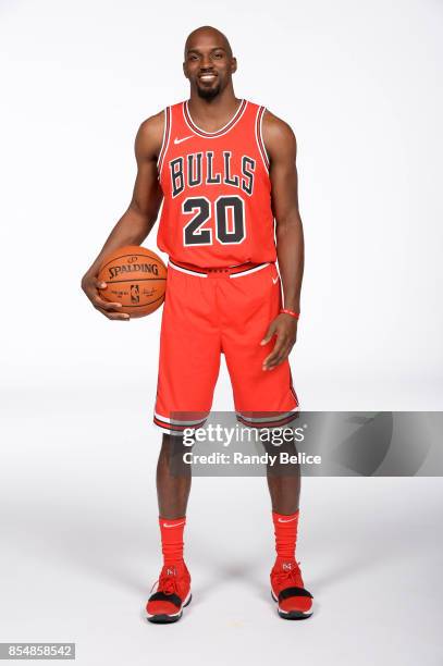 Quincy Pondexter of the Chicago Bulls poses for a portrait during the 2017-18 NBA Media Day on September 25, 2017 at the United Center in Chicago,...