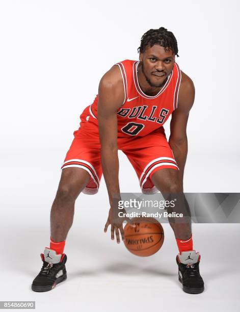 Diamond Stone of the Chicago Bulls poses for a portrait during the 2017-18 NBA Media Day on September 25, 2017 at the United Center in Chicago,...