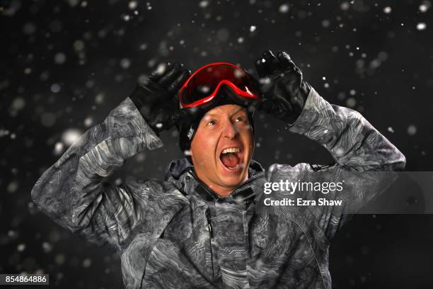 Snowboarder Nate Holland poses for a portrait during the Team USA Media Summit ahead of the PyeongChang 2018 Olympic Winter Games on September 27,...