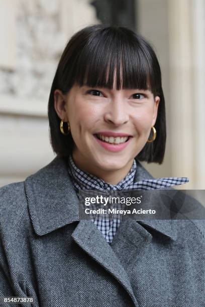 Fashion buyer, Clara Cornet, attends the Maison Margiela show as part of the Paris Fashion Week Womenswear Spring/Summer 2018 on September 27, 2017...