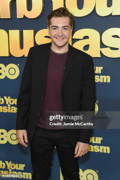 Michael Gandolfini attends the "Curb Your Enthusiasm" season 9 premiere at SVA Theater on September 27, 2017 in New York City.