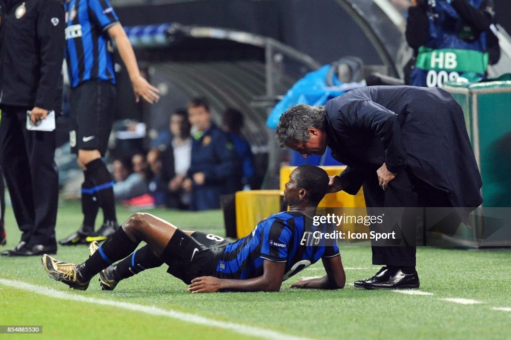 Samuel ETOO / Jose MOURINHO - 16.09.2009 - Inter Milan / Barcelone - Champions League 2009/2010 - Stade Giuseppe Meazza - Milan