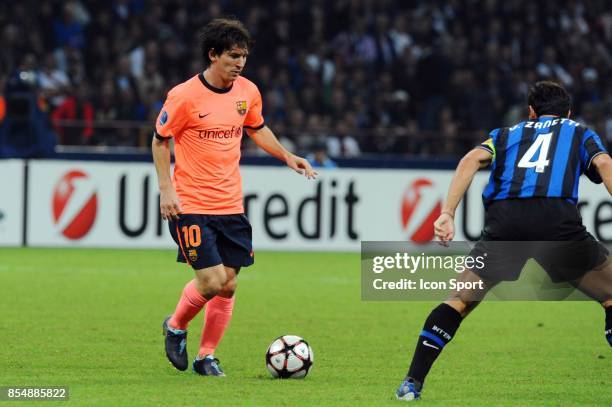 Lionel MESSI - - Inter Milan / Barcelone - Champions League 2009/2010 - Stade Giuseppe Meazza - Milan -