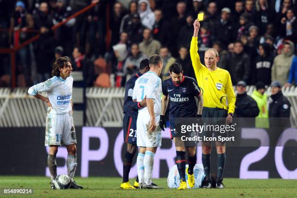 Carton Jaune Mateja KEZMAN - - PSG / Marseille - 27eme journee de Ligue 1 - Parc des Princes -