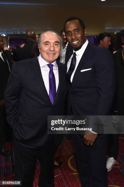 Rocco B. Commisso, and P. Diddy attend the 34th Annual Walter Kaitz Foundation Fundraising Dinner at Marriot Marquis Times Square on September 27,...