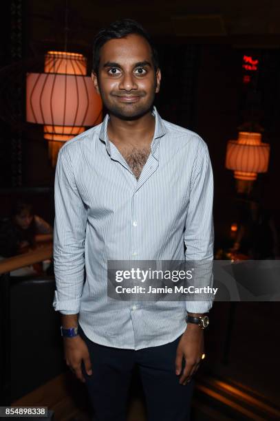 Aziz Ansari attends the after party for the "Curb Your Enthusiasm" season 9 premiere at TAO Downtown on September 27, 2017 in New York City.