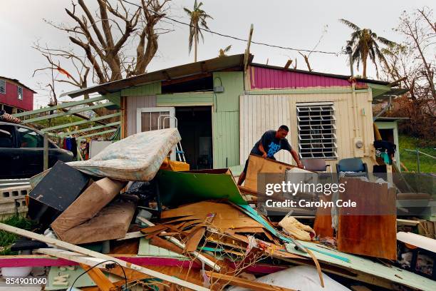 Jose Gonzalez has taken everything out of his home in Estancia Del Sol, outside of Rio Grande, after the hurricane destroyed it. Many people in the...