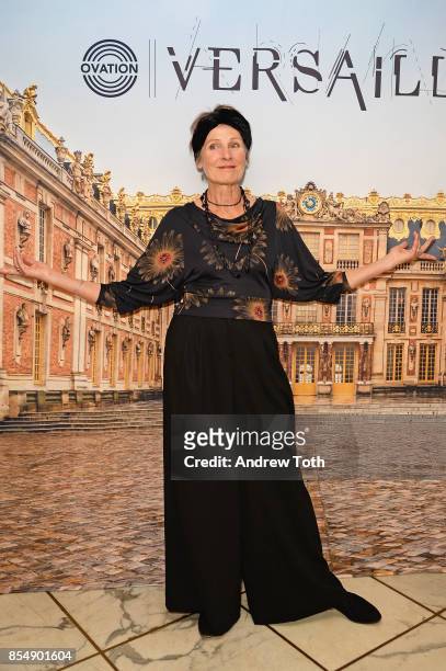 Costume designer Madeline Fontaine attends as Ovation TV celebrates the US launch of Versailles Season Two at The French Embassy on September 27,...