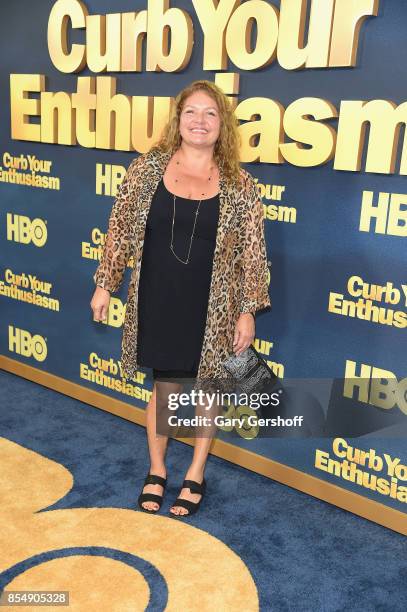 Actress Aida Turturro attends "Curb Your Enthusiasm" season 9 premiere at SVA Theater on September 27, 2017 in New York City.