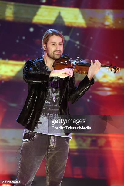 David Garrett during the tv show 'Stefanie Hertel - Die grosse Show der langen Beine' on September 27, 2017 in Zwickau, Germany.