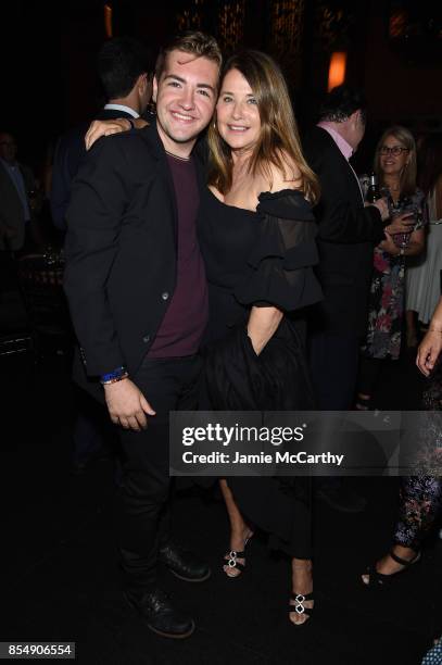 Michael Gandolfini and Lorraine Bracco attend the after party for the "Curb Your Enthusiasm" season 9 premiere at TAO Downtown on September 27, 2017...