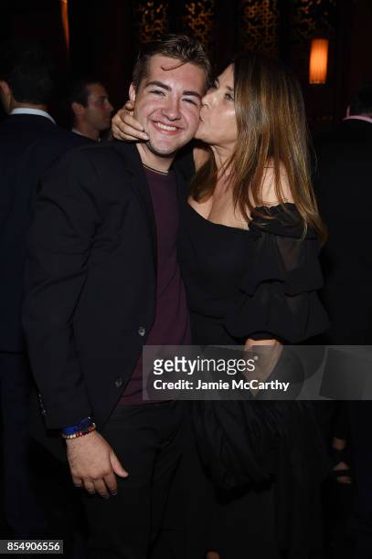 Michael Gandolfini and Lorraine Bracco attend the after party for the "Curb Your Enthusiasm" season 9 premiere at TAO Downtown on September 27, 2017...