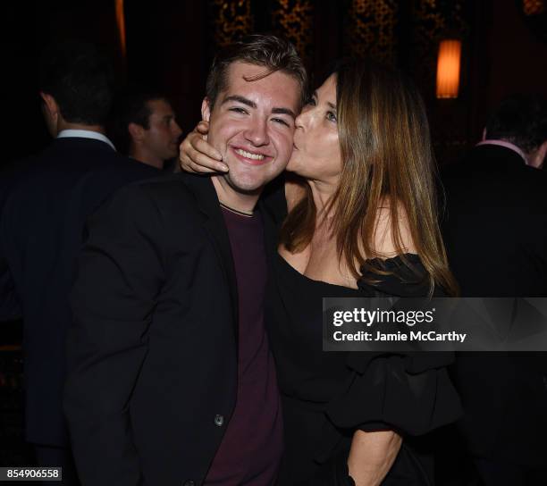 Michael Gandolfini and Lorraine Bracco attend the after party for the "Curb Your Enthusiasm" season 9 premiere at TAO Downtown on September 27, 2017...