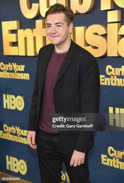 Actor and writer Michael Gandolfini attends "Curb Your Enthusiasm" season 9 premiere at SVA Theater on September 27, 2017 in New York City.