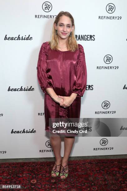 Actress Jemima Kirke attends the Refinery29 and Beachside Productions Strangers series party at The Metrograph Theater on September 27, 2017 in New...