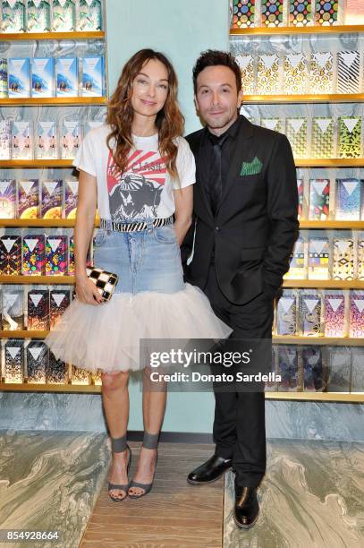 Kelly Wearstler and Jonathan Grahm celebrate the Compartes Chocolatier Century City Flagship Store Opening on September 27, 2017 in Los Angeles,...