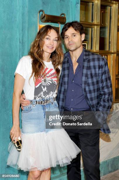 Kelly Wearstler and Brad Korzen celebrate the Compartes Chocolatier Century City Flagship Store Opening on September 27, 2017 in Los Angeles,...