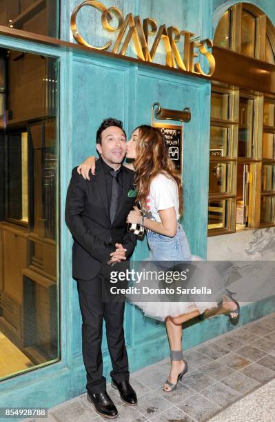 Jonathan Grahm and Kelly Wearstler celebrate the Compartes Chocolatier Century City Flagship Store Opening on September 27, 2017 in Los Angeles,...