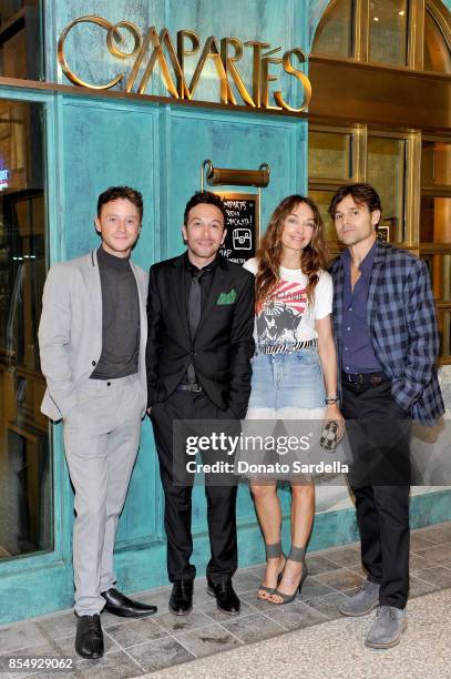 Jeffrey Postlethwaite, Jonathan Grahm, Kelly Wearstler, and Brad Korzen celebrate the Compartes Chocolatier Century City Flagship Store Opening on...