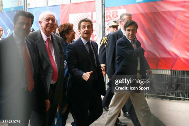 Jean Claude GAUDIN - Nicolas SARKOZY - Francois FILLON - - France / Georgie - Coupe du Monde de Rugby 2007 - Marseille -