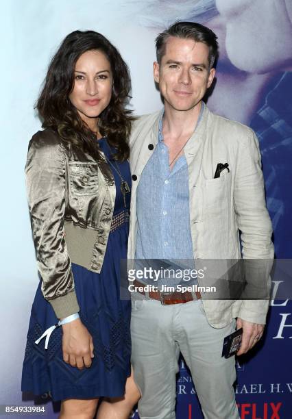 Actors America Olivo and Christian Campbell attend the New York premiere of "Our Souls at Night" hosted by Netflix at The Museum of Modern Art on...