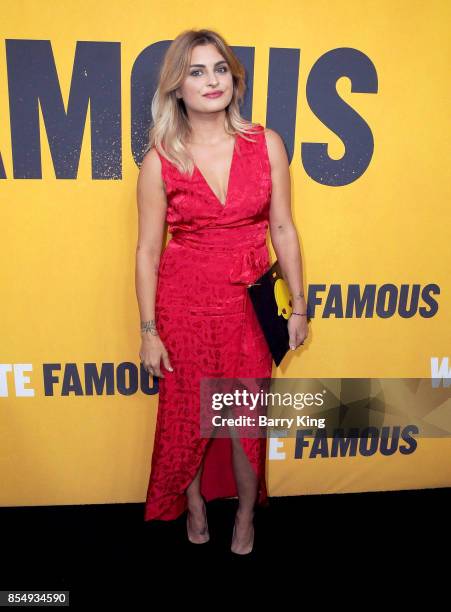 Actress Stephanie Simbari attends the premiere of Showtimes 'White Famous' at The Jeremy Hotel on September 27, 2017 in West Hollywood, California.