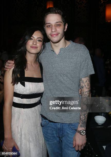 Cazzie David and Pete Davidson attend the "Curb Your Enthusiasm" Season 9 premiere after party at TAO Downtown on September 27, 2017 in New York City.