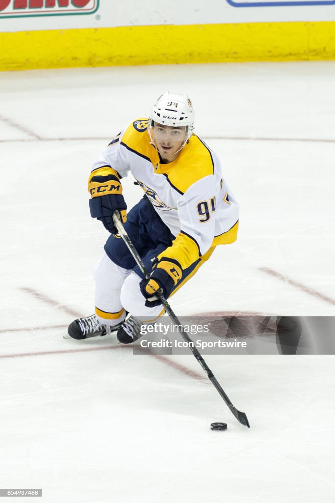 NHL: SEP 24 Preseason - Predators at Blue Jackets