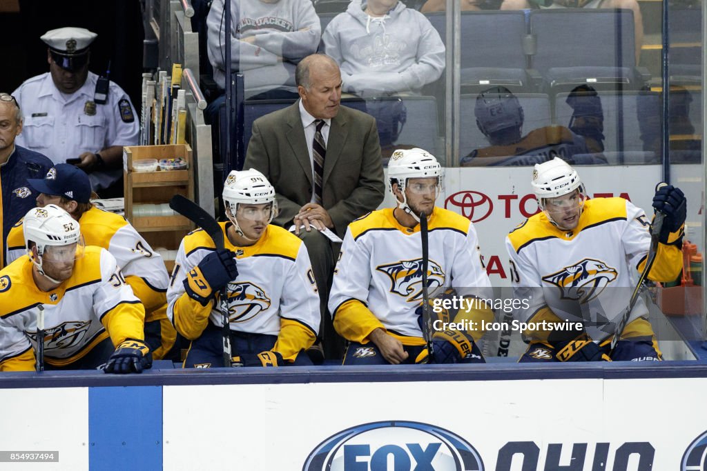 NHL: SEP 24 Preseason - Predators at Blue Jackets
