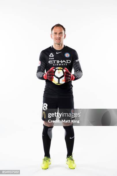 Eugene Galekovic of Melbourne City FC poses during the A-League Media Day on September 26, 2017 in Sydney, Australia.