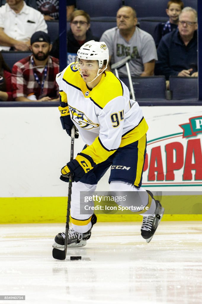 NHL: SEP 24 Preseason - Predators at Blue Jackets