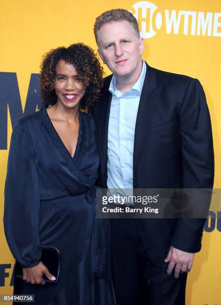 Actor Michael Rapaport and guest attend the premiere of Showtimes 'White Famous' at The Jeremy Hotel on September 27, 2017 in West Hollywood,...